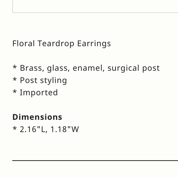 Floral Teardrop Earrings - Picture 4 of 4